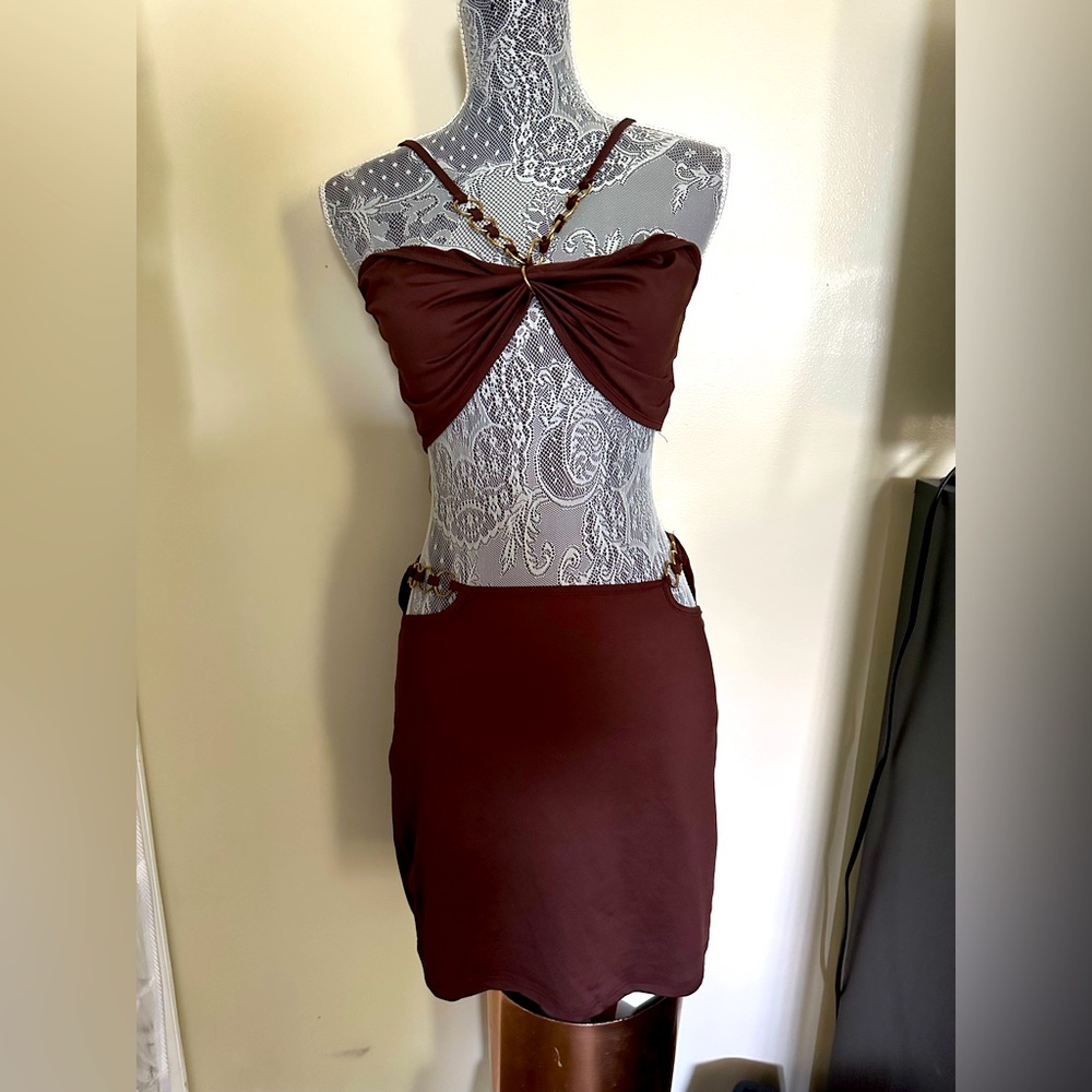 SHEIN Brown skirt set L